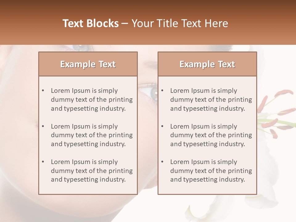 A Woman With A Flower In Her Hair PowerPoint Template