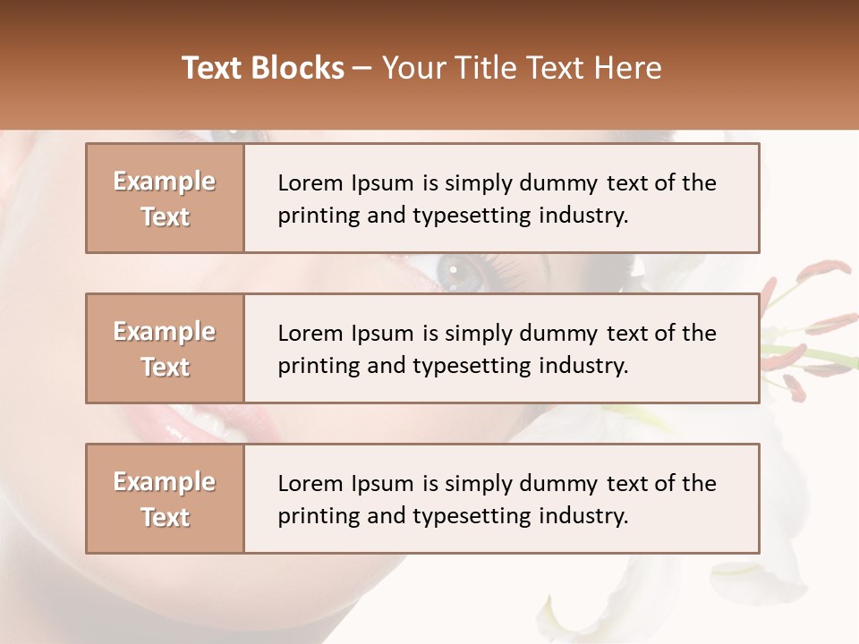 A Woman With A Flower In Her Hair PowerPoint Template