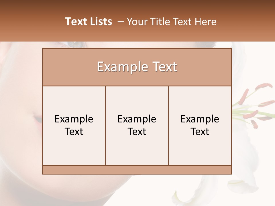 A Woman With A Flower In Her Hair PowerPoint Template