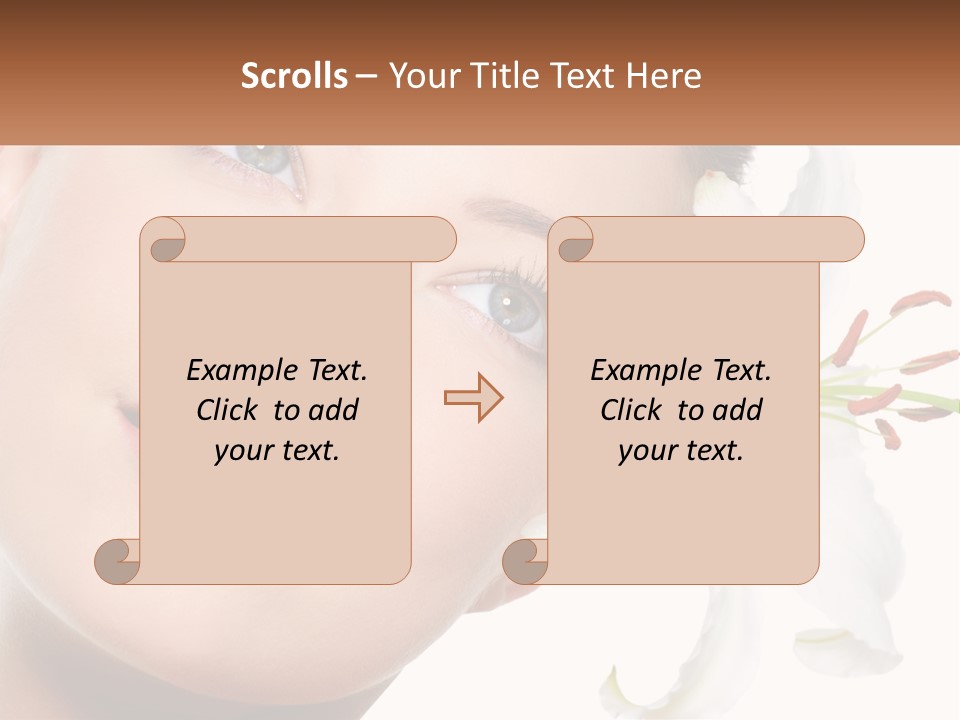 A Woman With A Flower In Her Hair PowerPoint Template