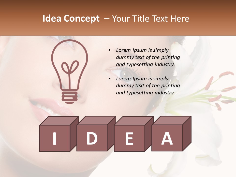 A Woman With A Flower In Her Hair PowerPoint Template