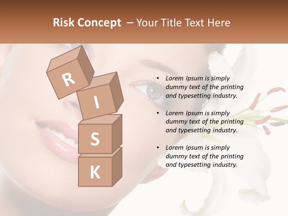 A Woman With A Flower In Her Hair PowerPoint Template