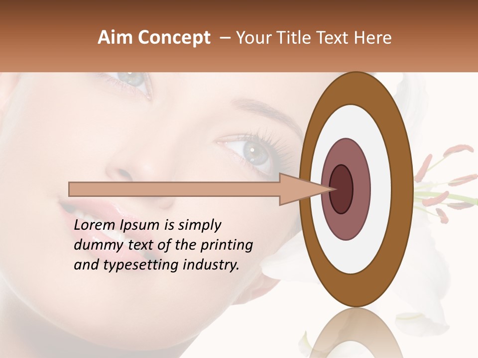 A Woman With A Flower In Her Hair PowerPoint Template