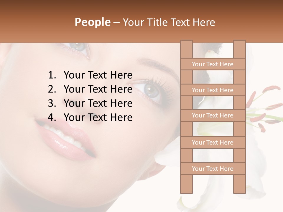 A Woman With A Flower In Her Hair PowerPoint Template