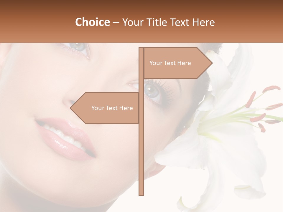 A Woman With A Flower In Her Hair PowerPoint Template