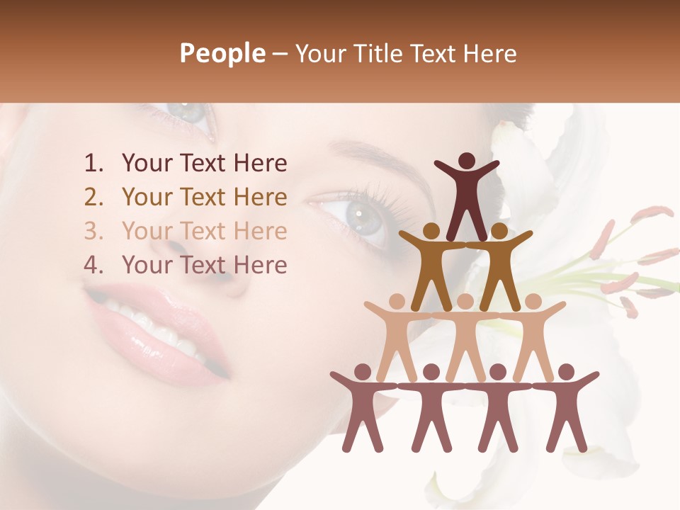 A Woman With A Flower In Her Hair PowerPoint Template