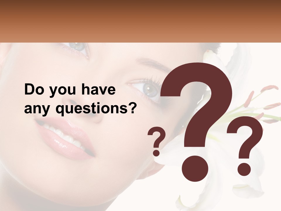 A Woman With A Flower In Her Hair PowerPoint Template