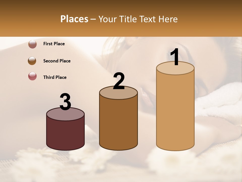 A Beautiful Woman Laying On Top Of A Bed Covered In Flowers PowerPoint Template