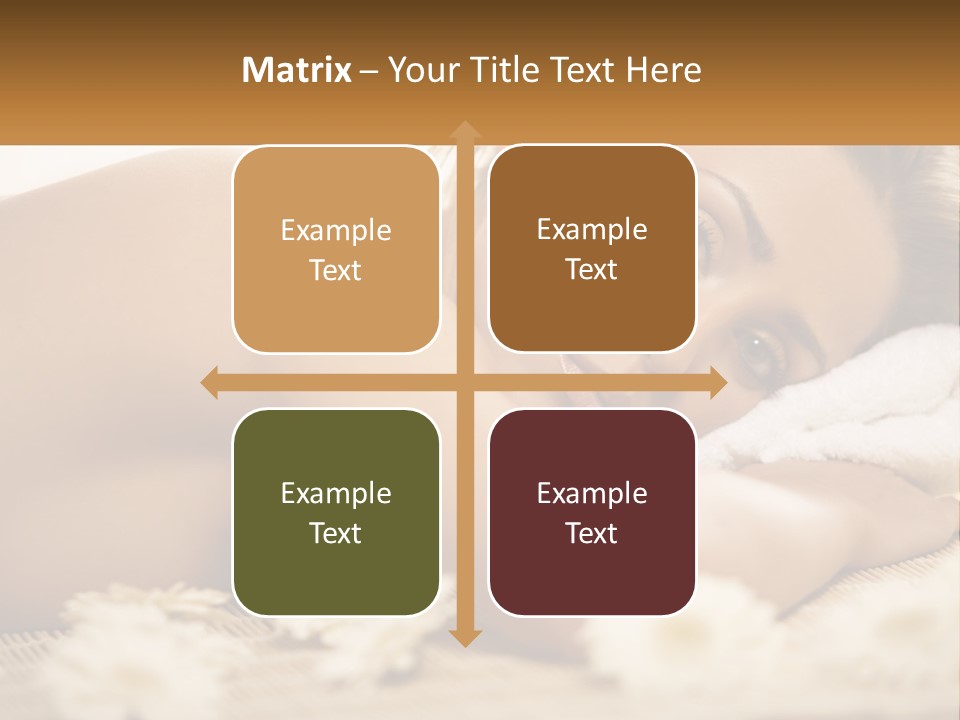 A Beautiful Woman Laying On Top Of A Bed Covered In Flowers PowerPoint Template