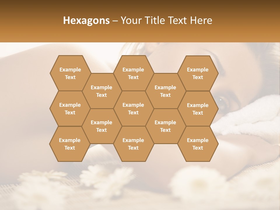 A Beautiful Woman Laying On Top Of A Bed Covered In Flowers PowerPoint Template