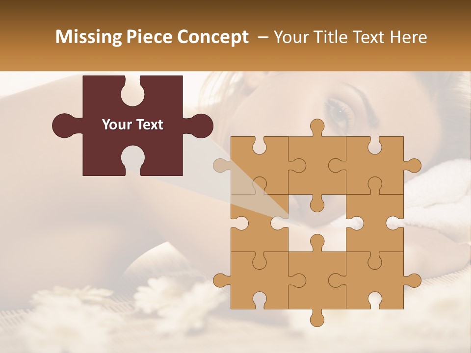 A Beautiful Woman Laying On Top Of A Bed Covered In Flowers PowerPoint Template