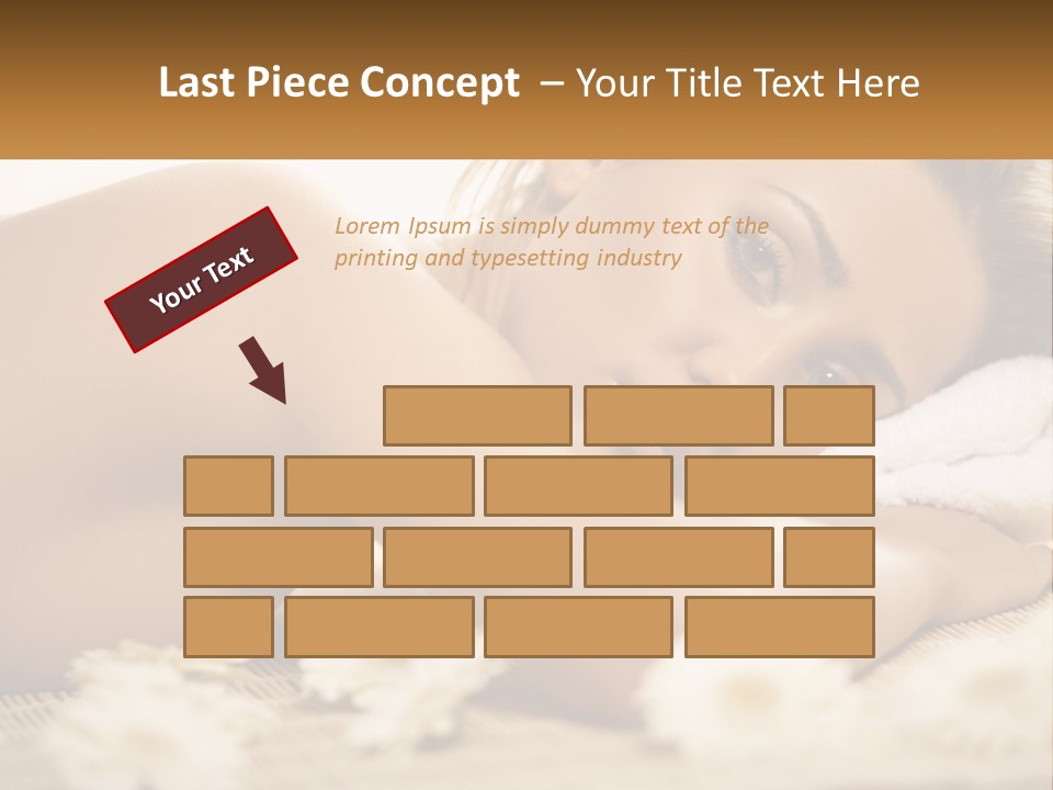 A Beautiful Woman Laying On Top Of A Bed Covered In Flowers PowerPoint Template