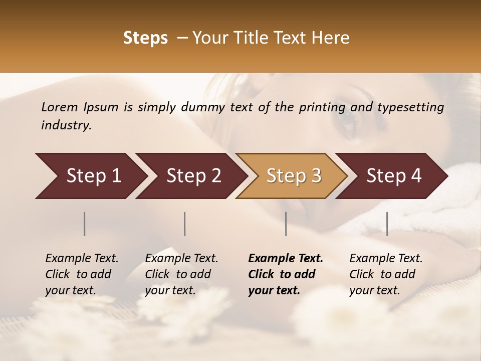 A Beautiful Woman Laying On Top Of A Bed Covered In Flowers PowerPoint Template