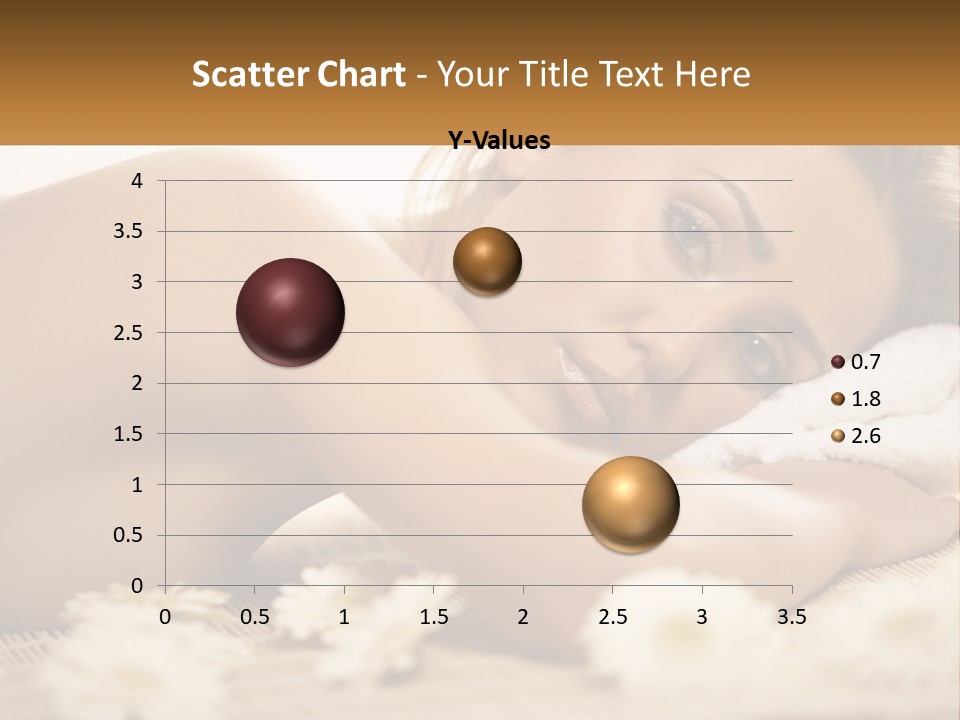 A Beautiful Woman Laying On Top Of A Bed Covered In Flowers PowerPoint Template