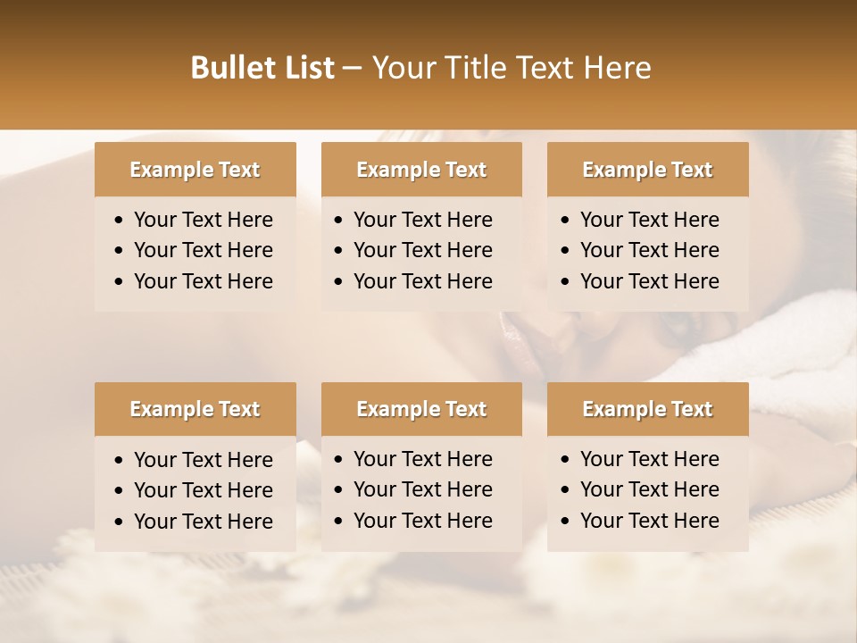 A Beautiful Woman Laying On Top Of A Bed Covered In Flowers PowerPoint Template