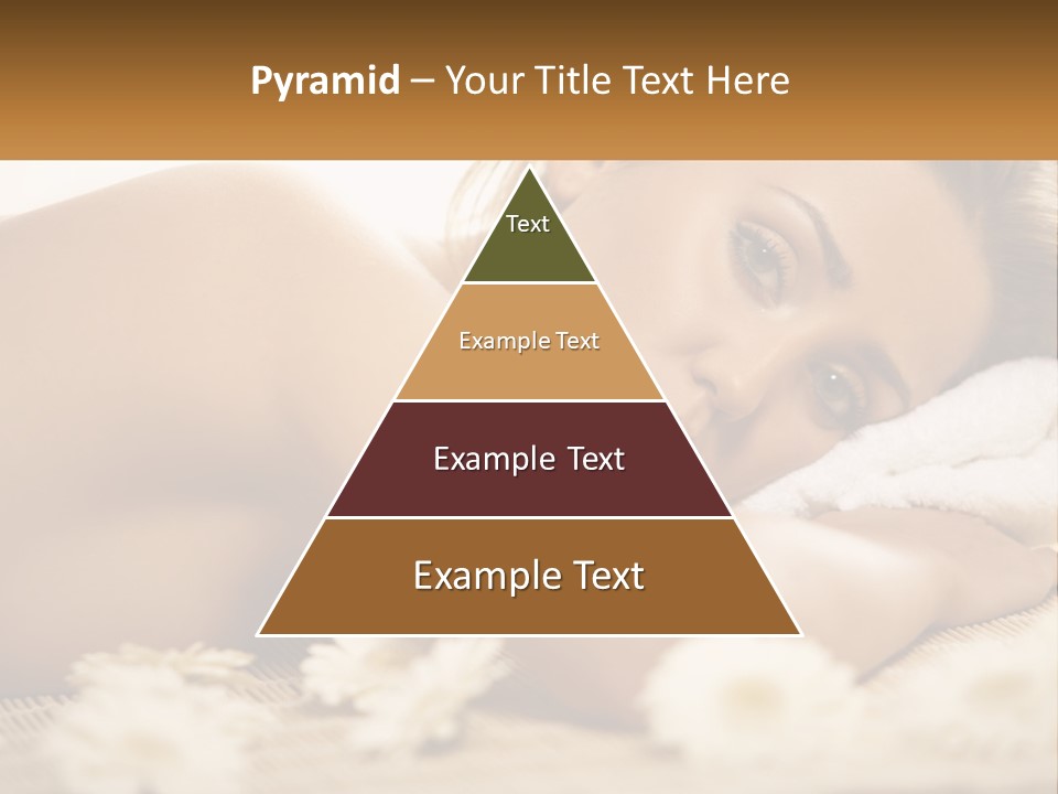 A Beautiful Woman Laying On Top Of A Bed Covered In Flowers PowerPoint Template