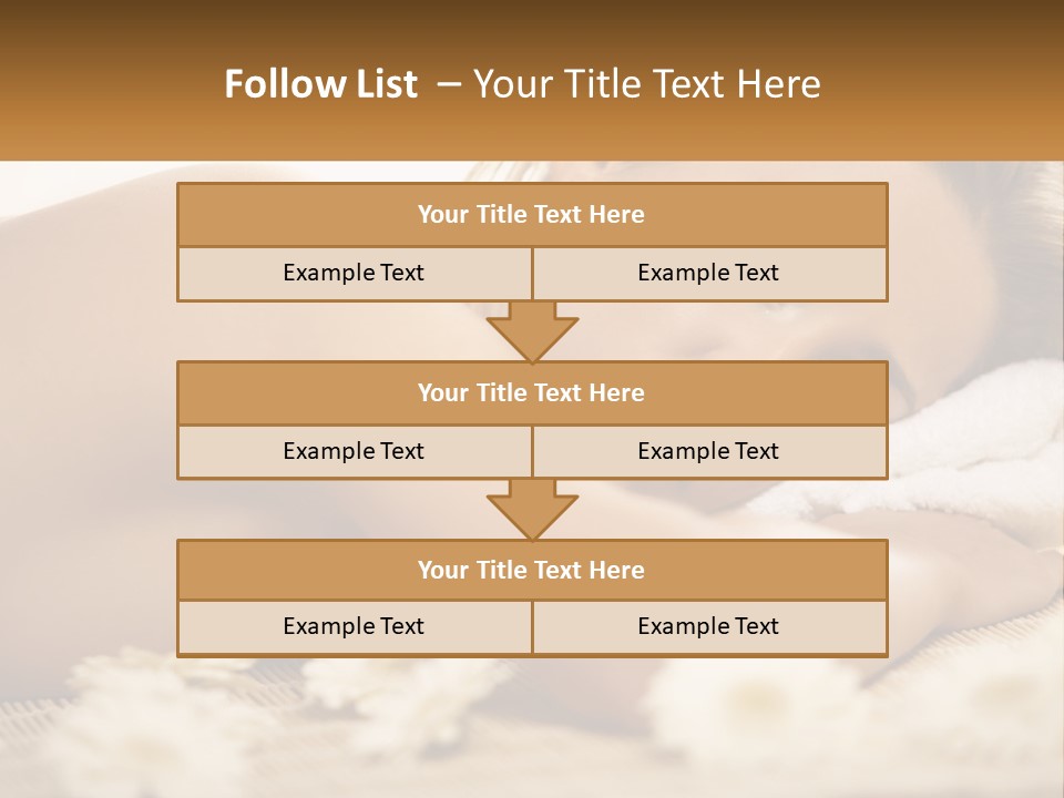 A Beautiful Woman Laying On Top Of A Bed Covered In Flowers PowerPoint Template