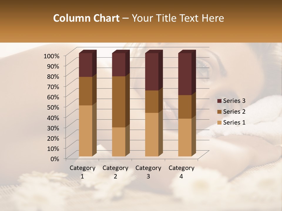 A Beautiful Woman Laying On Top Of A Bed Covered In Flowers PowerPoint Template