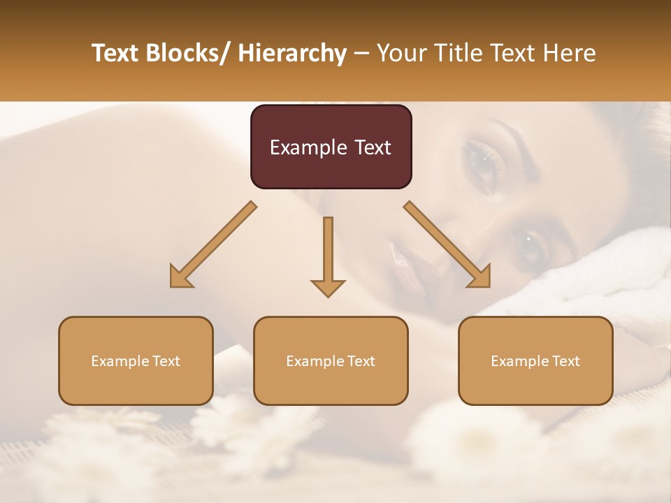 A Beautiful Woman Laying On Top Of A Bed Covered In Flowers PowerPoint Template