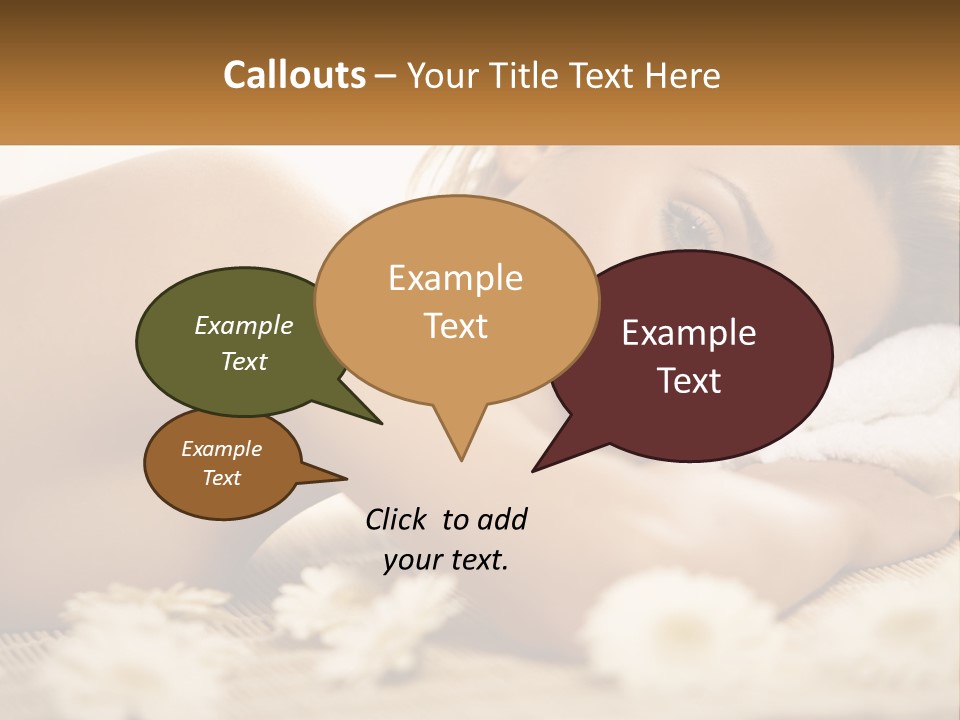 A Beautiful Woman Laying On Top Of A Bed Covered In Flowers PowerPoint Template