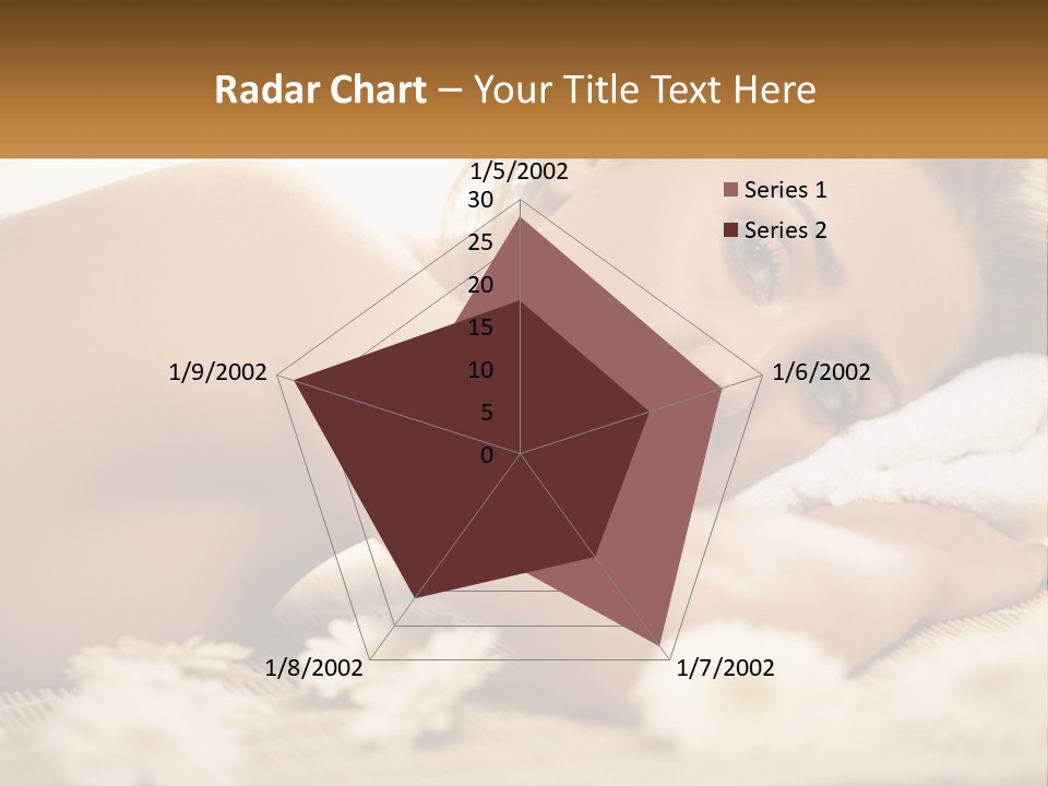 A Beautiful Woman Laying On Top Of A Bed Covered In Flowers PowerPoint Template