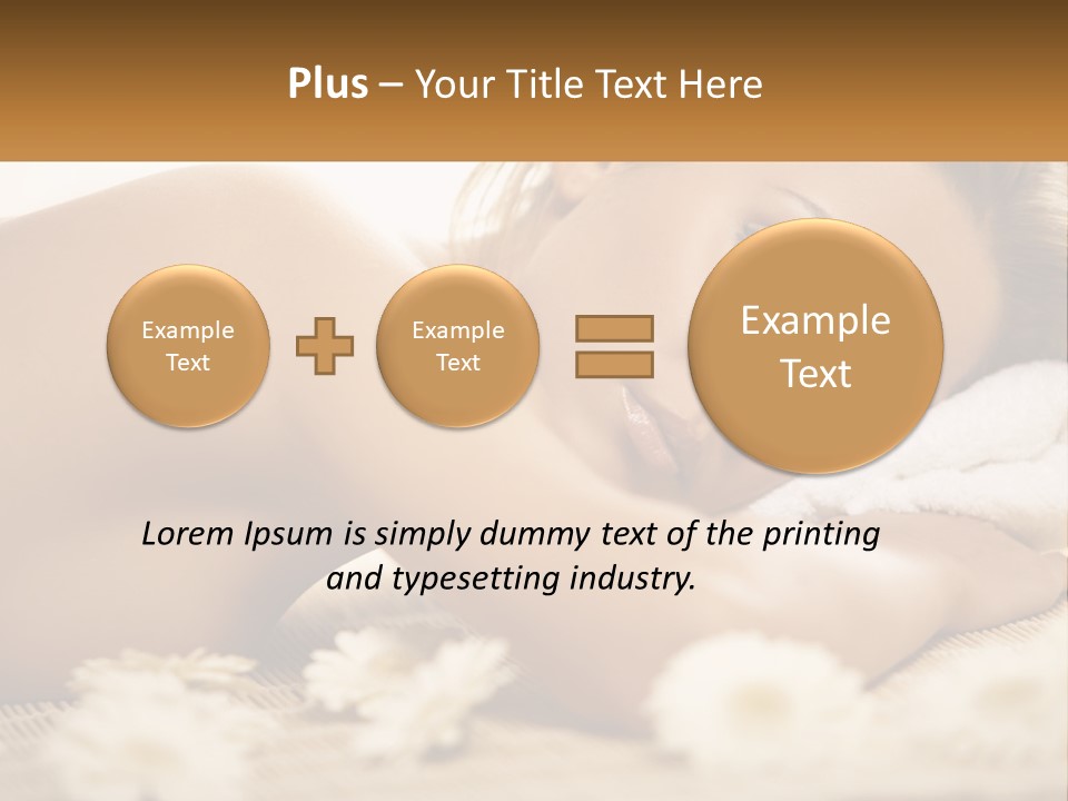 A Beautiful Woman Laying On Top Of A Bed Covered In Flowers PowerPoint Template