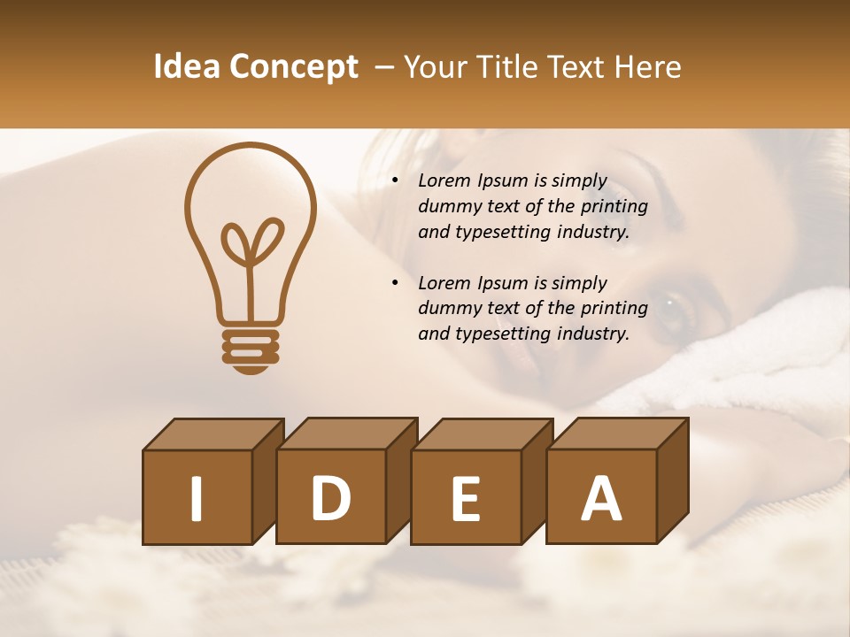 A Beautiful Woman Laying On Top Of A Bed Covered In Flowers PowerPoint Template