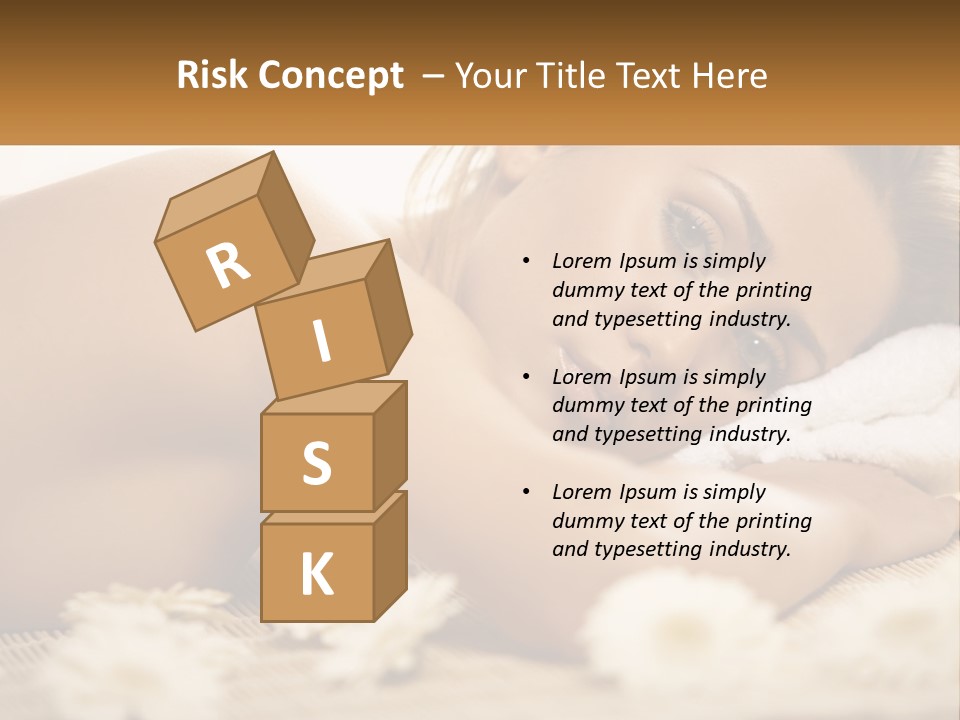 A Beautiful Woman Laying On Top Of A Bed Covered In Flowers PowerPoint Template