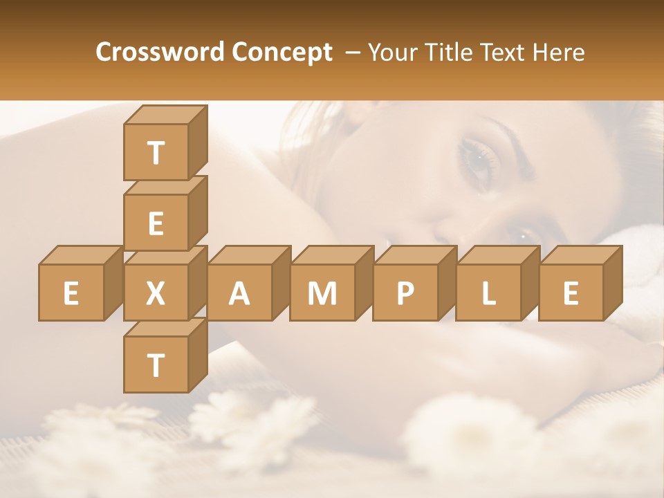 A Beautiful Woman Laying On Top Of A Bed Covered In Flowers PowerPoint Template