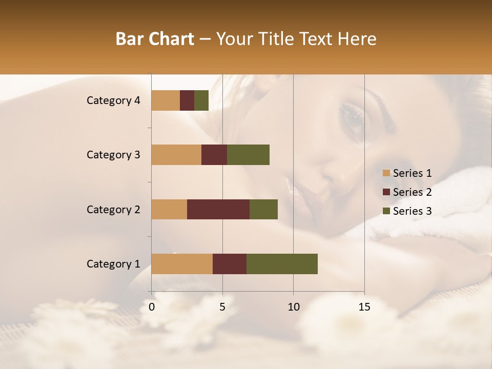 A Beautiful Woman Laying On Top Of A Bed Covered In Flowers PowerPoint Template