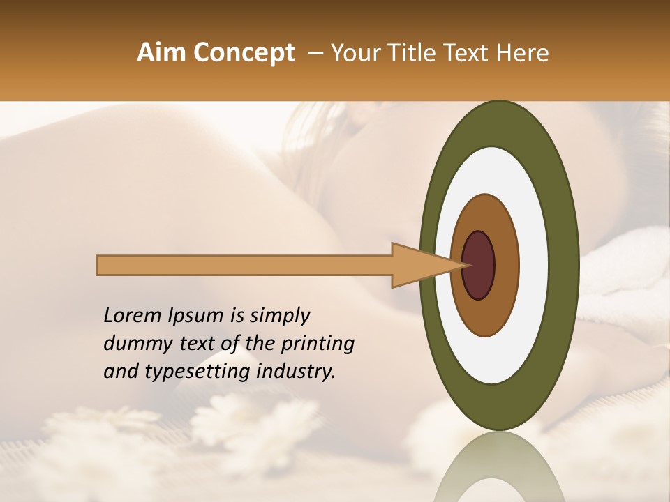 A Beautiful Woman Laying On Top Of A Bed Covered In Flowers PowerPoint Template