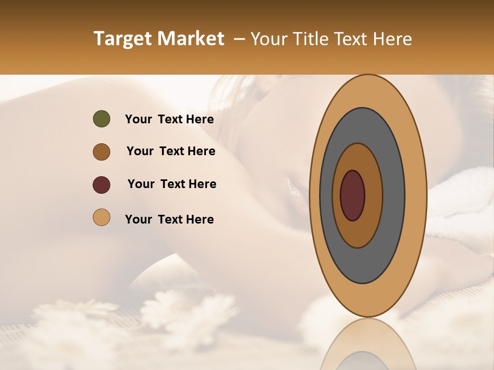 A Beautiful Woman Laying On Top Of A Bed Covered In Flowers PowerPoint Template