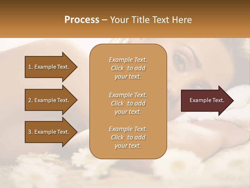 A Beautiful Woman Laying On Top Of A Bed Covered In Flowers PowerPoint Template