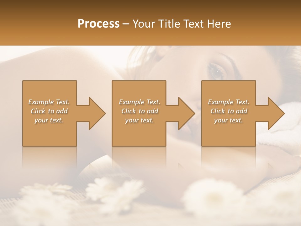 A Beautiful Woman Laying On Top Of A Bed Covered In Flowers PowerPoint Template