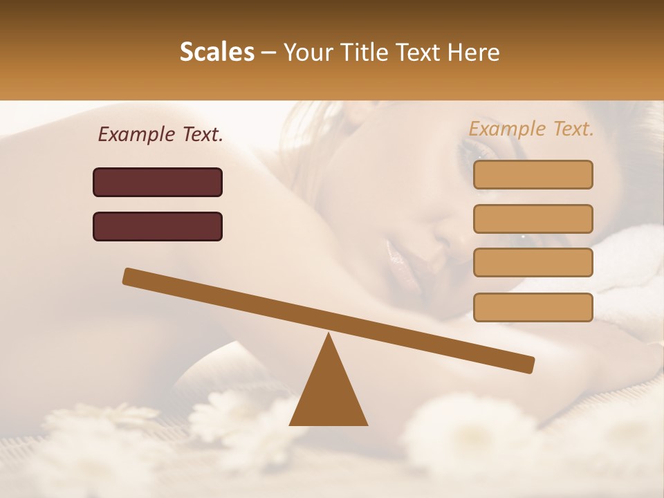 A Beautiful Woman Laying On Top Of A Bed Covered In Flowers PowerPoint Template