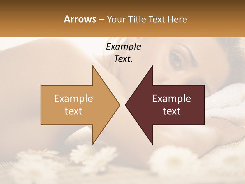 A Beautiful Woman Laying On Top Of A Bed Covered In Flowers PowerPoint Template