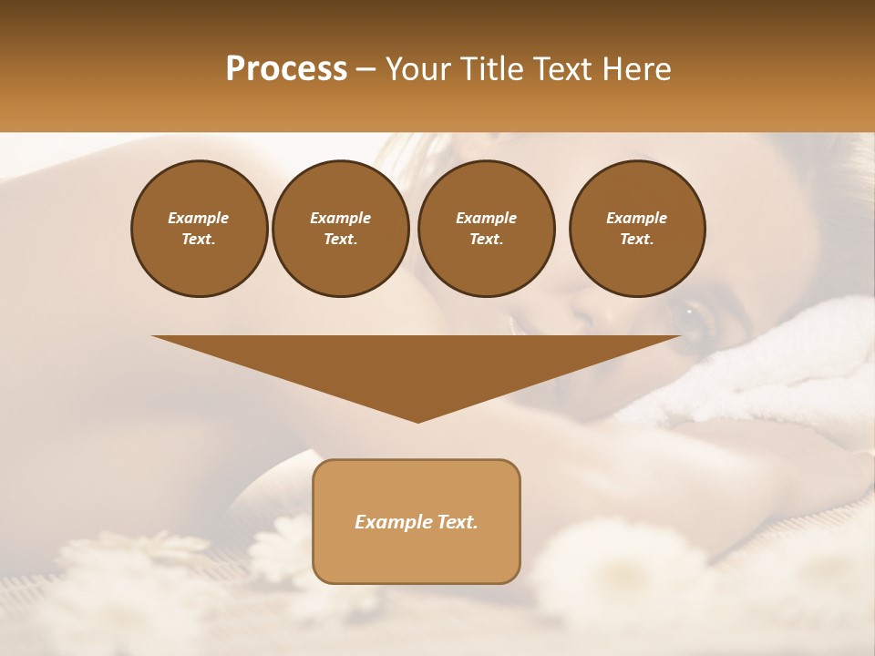 A Beautiful Woman Laying On Top Of A Bed Covered In Flowers PowerPoint Template