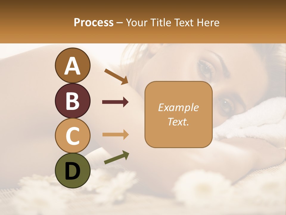 A Beautiful Woman Laying On Top Of A Bed Covered In Flowers PowerPoint Template