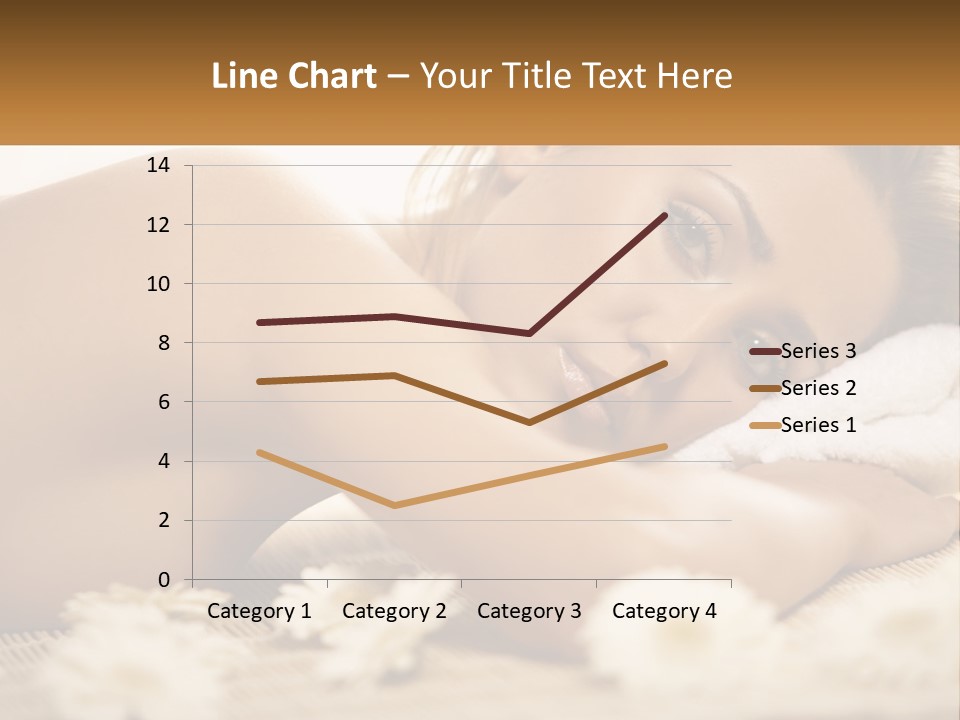 A Beautiful Woman Laying On Top Of A Bed Covered In Flowers PowerPoint Template