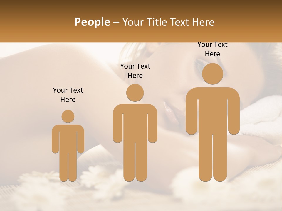 A Beautiful Woman Laying On Top Of A Bed Covered In Flowers PowerPoint Template