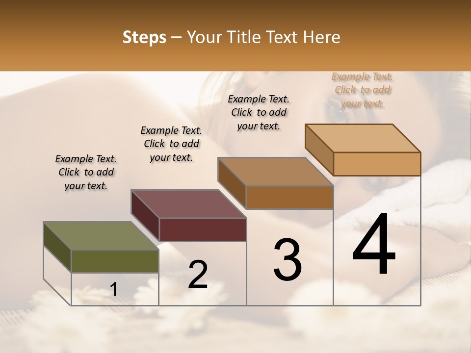 A Beautiful Woman Laying On Top Of A Bed Covered In Flowers PowerPoint Template