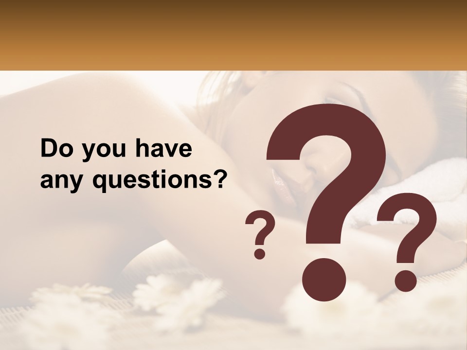 A Beautiful Woman Laying On Top Of A Bed Covered In Flowers PowerPoint Template