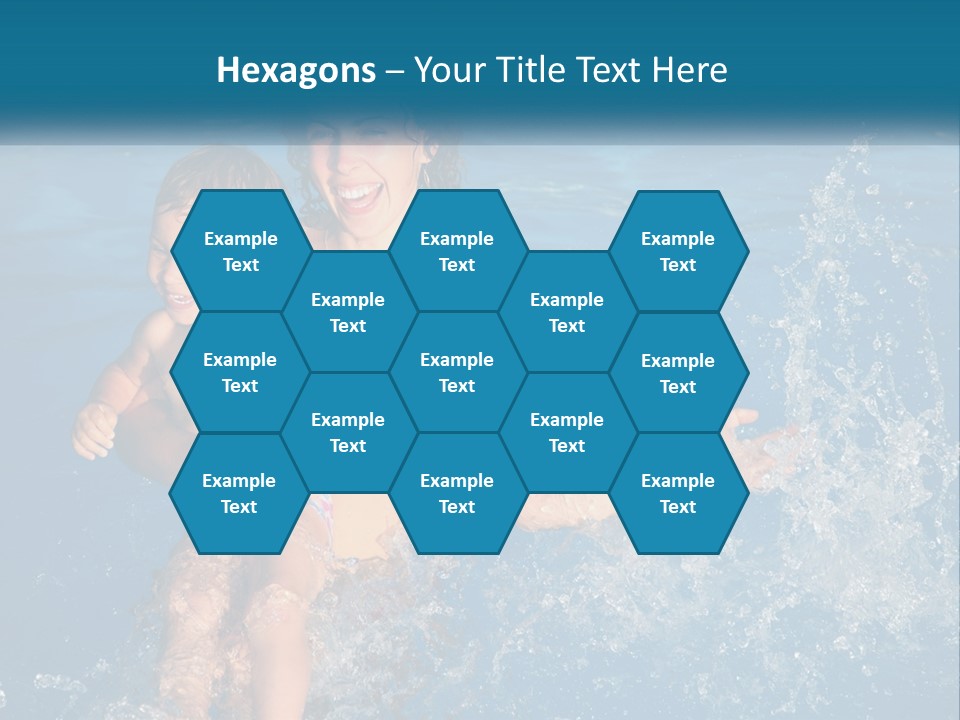 A Woman Holding A Child In A Swimming Pool PowerPoint Template