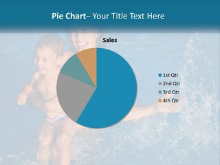 A Woman Holding A Child In A Swimming Pool PowerPoint Template