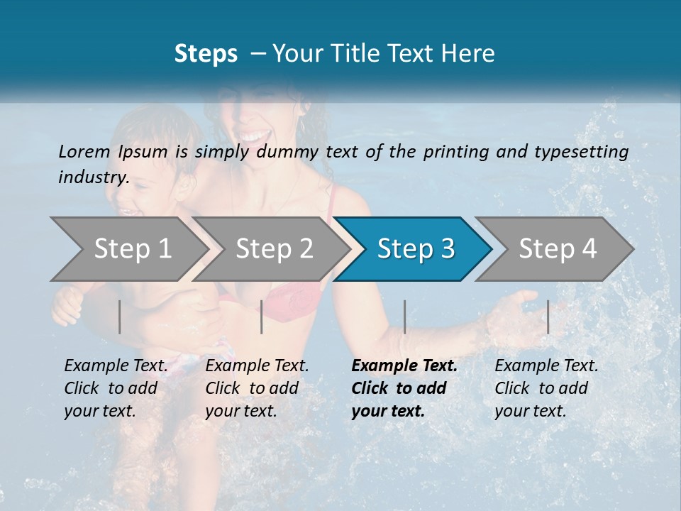 A Woman Holding A Child In A Swimming Pool PowerPoint Template