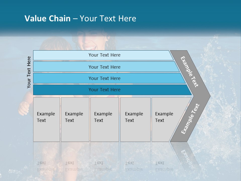 A Woman Holding A Child In A Swimming Pool PowerPoint Template