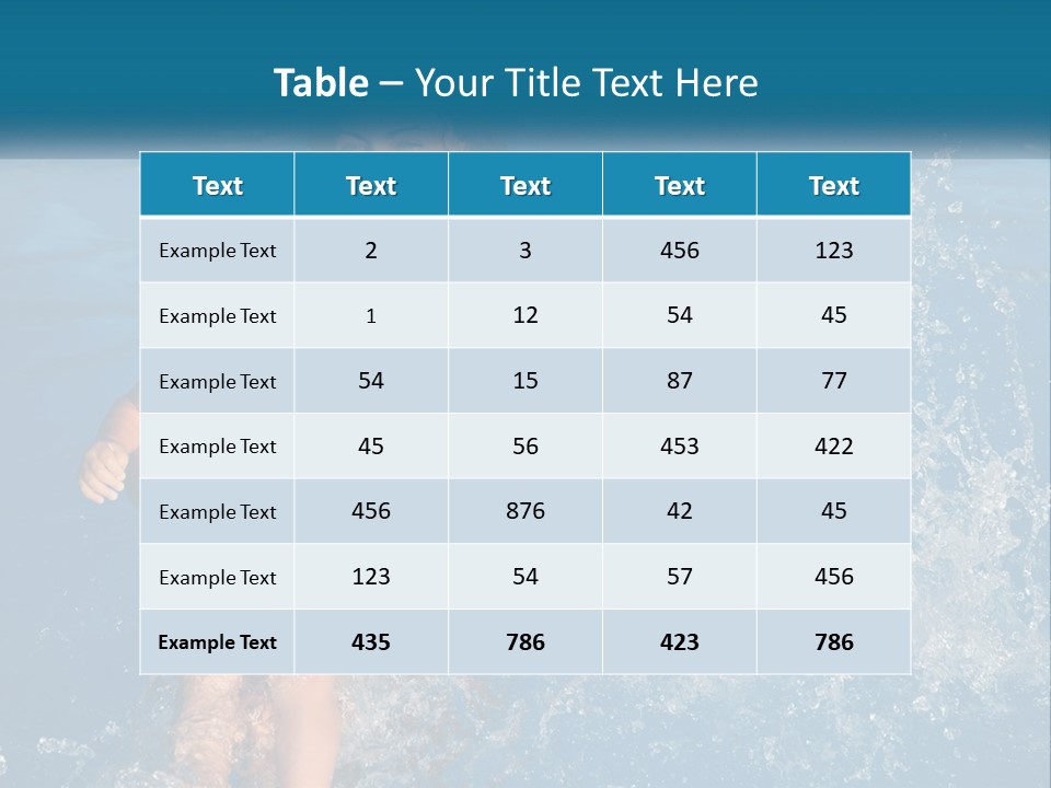 A Woman Holding A Child In A Swimming Pool PowerPoint Template