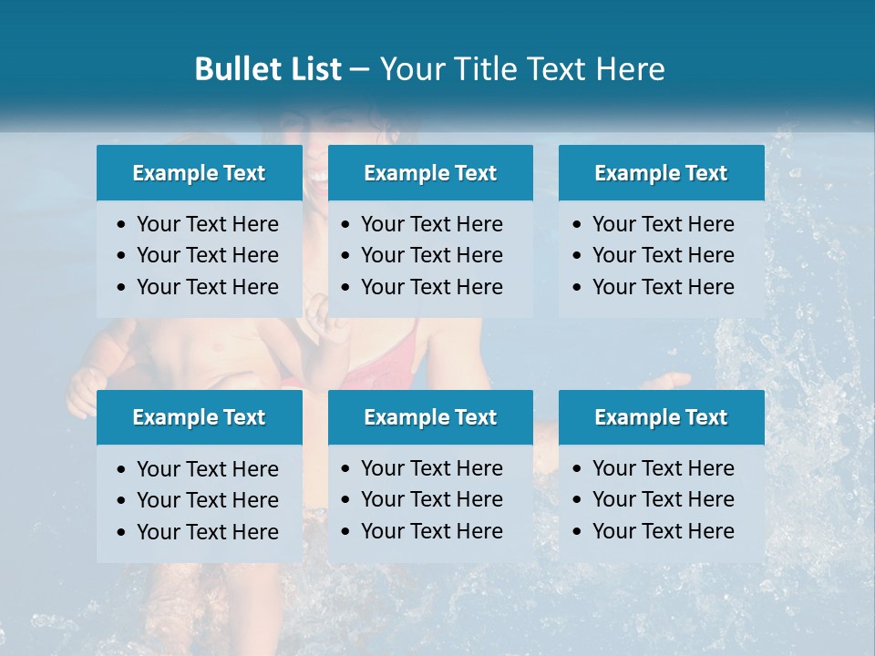 A Woman Holding A Child In A Swimming Pool PowerPoint Template