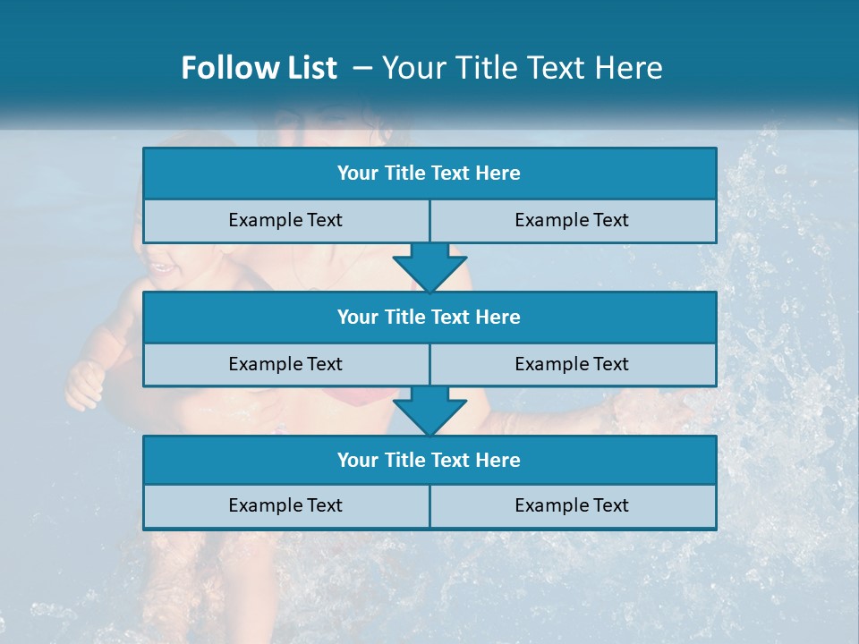 A Woman Holding A Child In A Swimming Pool PowerPoint Template