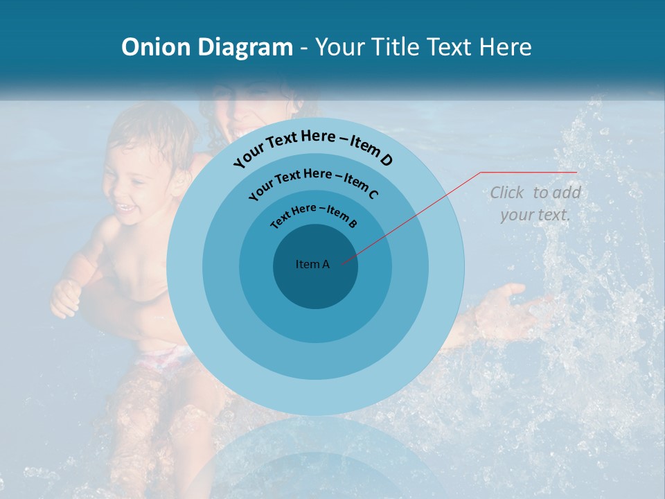 A Woman Holding A Child In A Swimming Pool PowerPoint Template